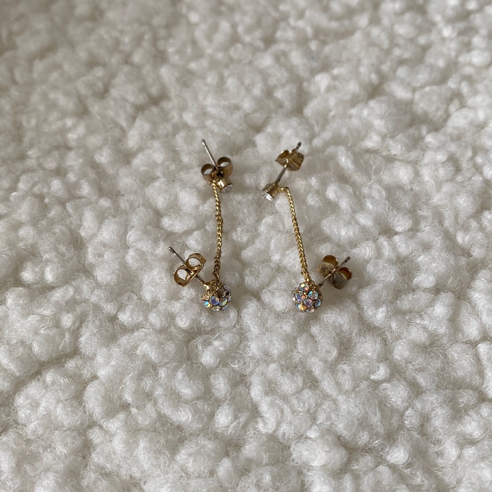 Jewel Double Chain Earring